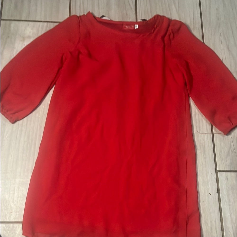Ruby Rox Red 3/4 Sleeve Blouse